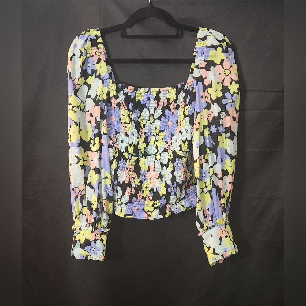 Free People Ariana Long Sleeve Blouse in Retro Size S - Picture 14 of 16